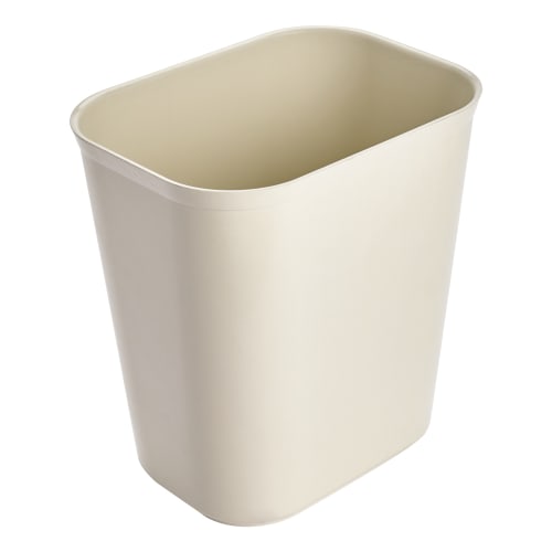 Rubbermaid® Fire Resistant, 14 Quart Wastebasket, Beige